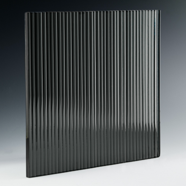 Fluted Black Silvered