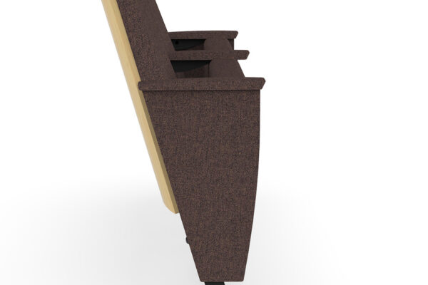 11-P10-Auditorium-Chair-with-brown-upholstered-Arc-shaped-end-panel-for-performing-arts-venues-and-theaters
